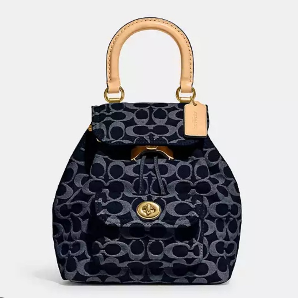 Coach Riya Backpack 21 in Signature Denim